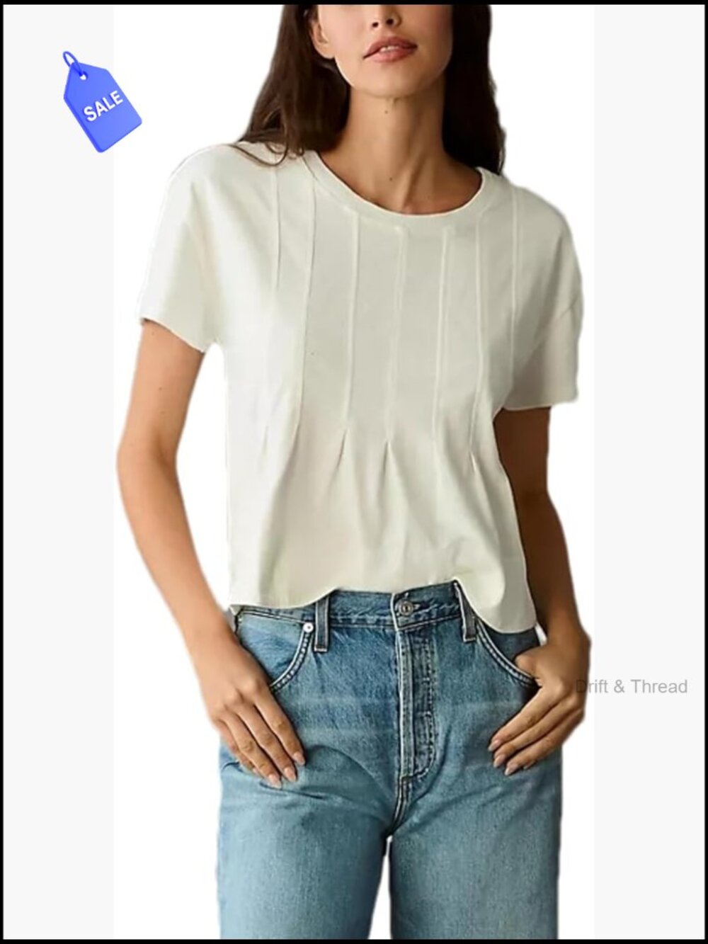 Women's Pleated Swing T-Shirt Babydoll Peplum Top Flowy Loose Fit Tee - Picture 1 of 4